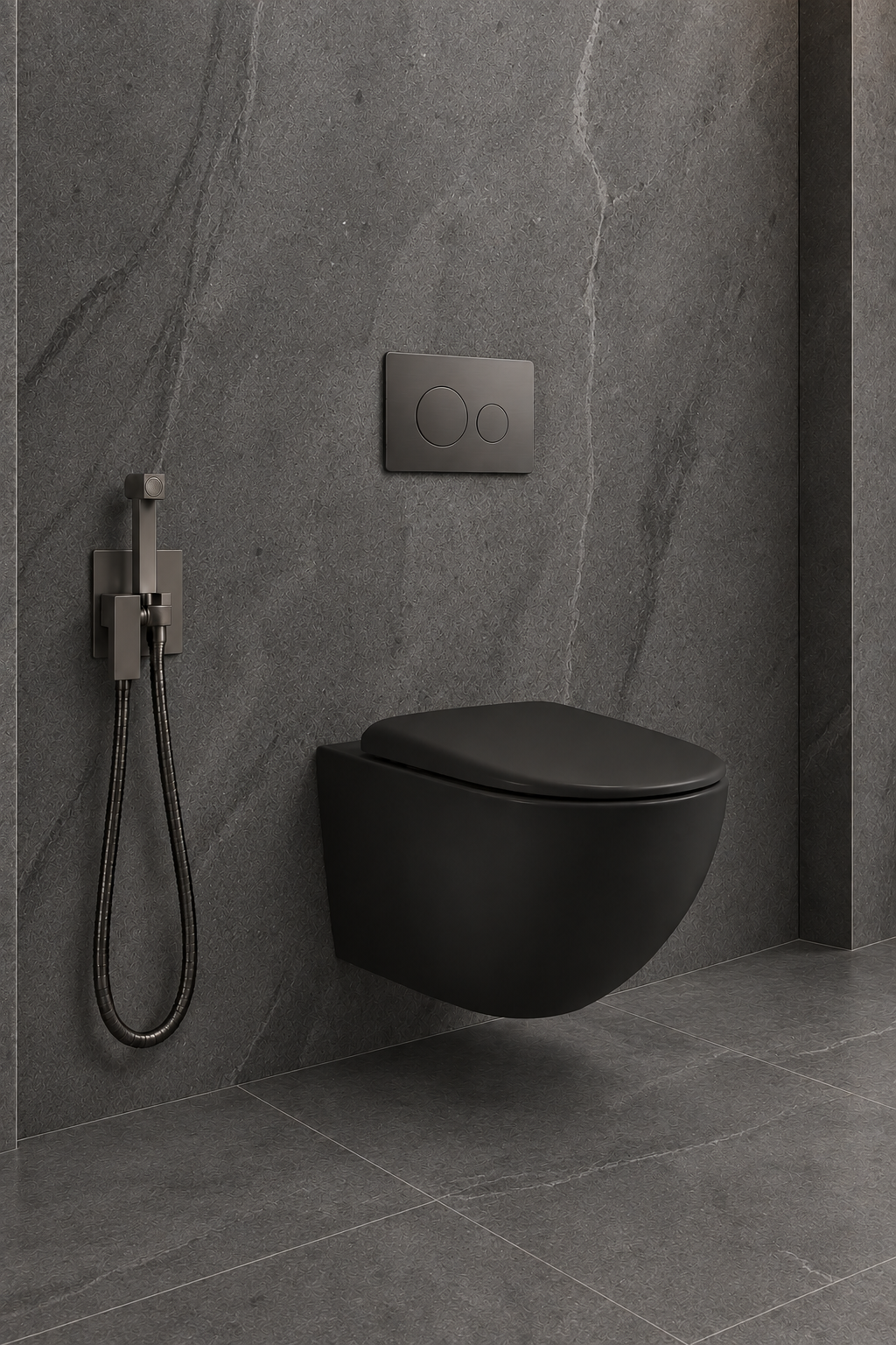 Подвесной унитаз ВЕКТОР WC530PBL, матовый черный